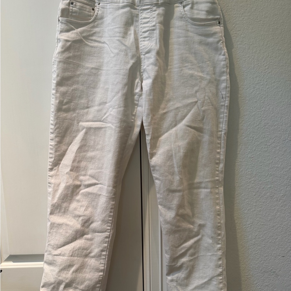 Blair Straight-Leg White Jeans